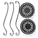 Double-layer retro metal plant stand flower pot display stand European style garden balcony flower pot rack