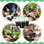 Plant Nursery Pots Humidity Dome Transparent Plastic Pot Planting Containers Cups Planter Small Seed Starting Trays Seedling