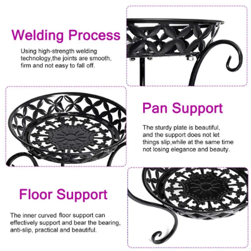 【Lifeideas】2 Tier Tall Vintage Metal Plant Stand