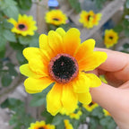 30-150Pcs Yellow Artificial Flower Heads Craft Floral Embellishments Wreaths Wedding Artificial Sunflower Flowers Decoration