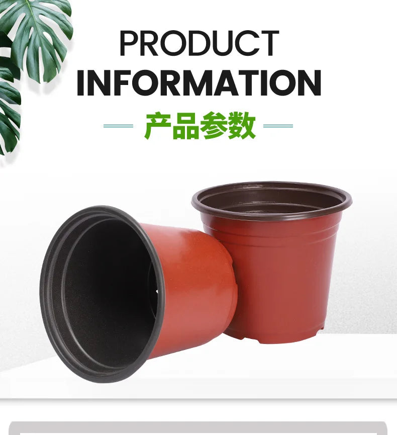 50/100pcs Seeding Nursery Pot Soft Plant Nursery Pots Flowerpot Plastic Grow Box Home Garden Planting Accessories 9-14cm