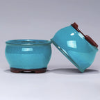 Ceramic Succulent Flower Pot Ceramic Plant Pots with Drainage Holes for Windowsills Shelves Gardens and Patios