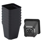 50Pcs Seedling Pots Square Plant Seeding- Planting Cup Plastic Deep Nursery Tree Pot Flower Plant Container Pot Garden Grow