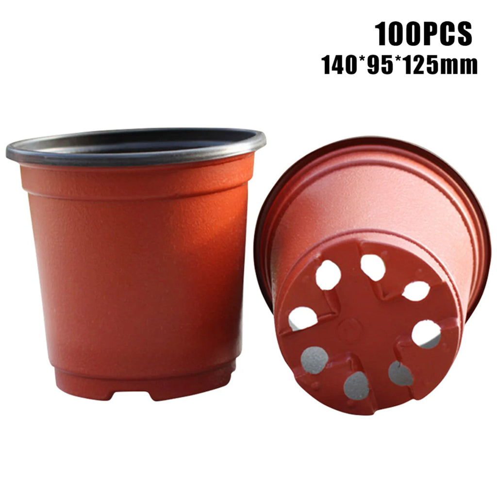 50/100pcs Seeding Nursery Pot Soft Plant Nursery Pots Flowerpot Plastic Grow Box Home Garden Planting Accessories 9-14cm