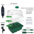 Timing Dimming Seedling Pots with Lights 12 Holes Thickened High Cover with Lights Seedling Pots Seedling Box Fill Light