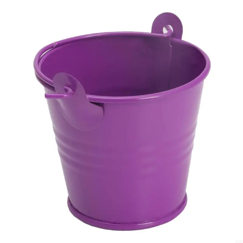 H55E Mini Flower Pot with Handle Round Mouth Small Plant Organization Pot