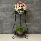 【Lifeideas】2 Tier Tall Vintage Metal Plant Stand