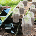 5Pcs Seedling Nursery Pots Transparent Pastic Flower Plant Seed Stater Cup with Cover Garden Mini Flowerpot Humidity Dome