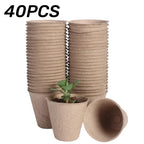 2025 Biodegradable Transplanter Pulp Paper Flower Plant Peat Pots Transplant Seedlings Pots Seed Germination Tray