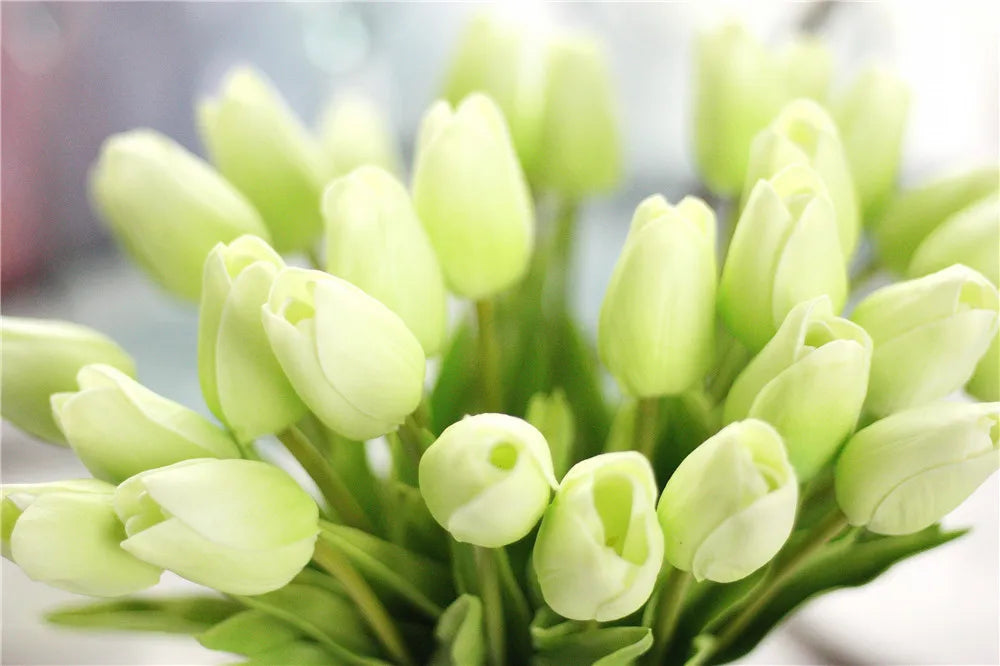 5/10/20Pcs Artificial Tulips Flowers Real Touch Latex Fake Flower Bouquet Wedding Party Home Decor DIY Bridal Bouquet