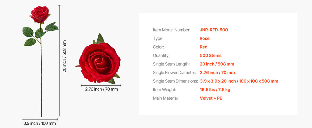 SucceBuy Artificial Flowers 60/120/500pcs Real Looking White Foam Fake Roses Bulk White/Red Faux Bridal Shower for DIY Wedding